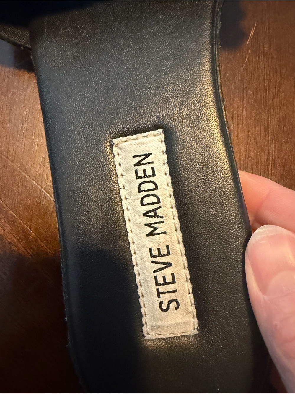 Steve Madden Black Leather slide